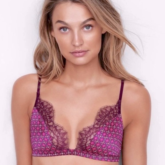 VS Satin Geo Bralette - Picture 1 of 9